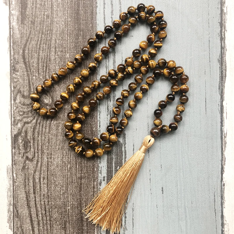 108 натуральный камень, искусственный камень для медитации, Длинные молитвенные бусины, мужские ожерелья 8 мм, ожерелье с кисточками и узелком «тигровый глаз»
108 натуральный камень, искусственный камень для медитации, Длинные молитвенные бусины, мужские ожерелья 8 мм, ожерелье с кисточками и узелком «тигровый глаз»