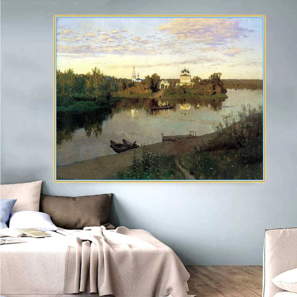 Citon Levitan Isaak Iliich《Vesper chimes》Canvas Oil Painting Art Poster Picture Modern Wall Decor Home Living room Decoration
Citon Levitan Isaak Iliich《Vesper chimes》Canvas Oil Painting Art Poster Picture Modern Wall Decor Home Living room Decoration