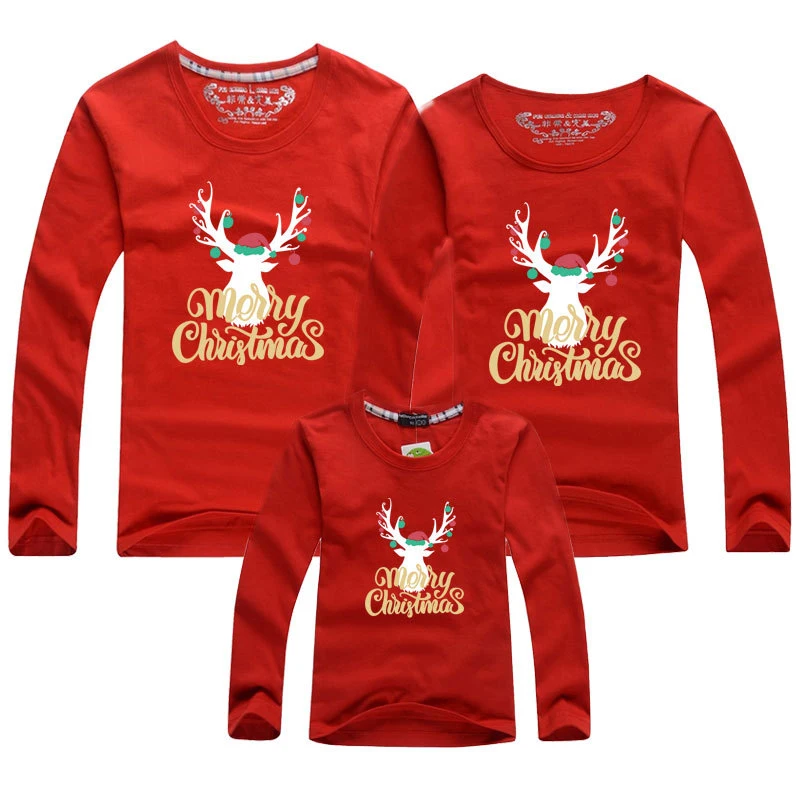 Christmas Family Look Deer Mommy and Me Clothes Cartoon Matching Family Clothing Mother Daughter Father Baby Long sleeve T-shirt 
Christmas Family Look Deer Mommy and Me Clothes Cartoon Matching Family Clothing Mother Daughter Father Baby Long sleeve T-shirt