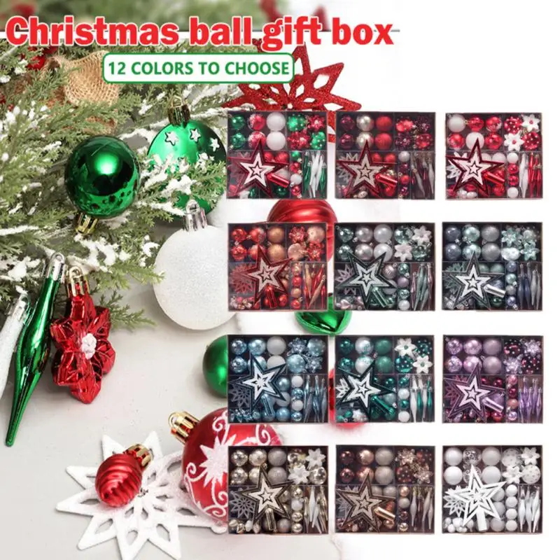 58 шт./компл. в коробке, Рождественские шары, украшение, магазин рождественских елок, украшения, шары, подвесные Подвески для рождевечерние 
58 шт./компл. в коробке, Рождественские шары, украшение, магазин рождественских елок, украшения, шары, подвесные Подвески для рождевечерние