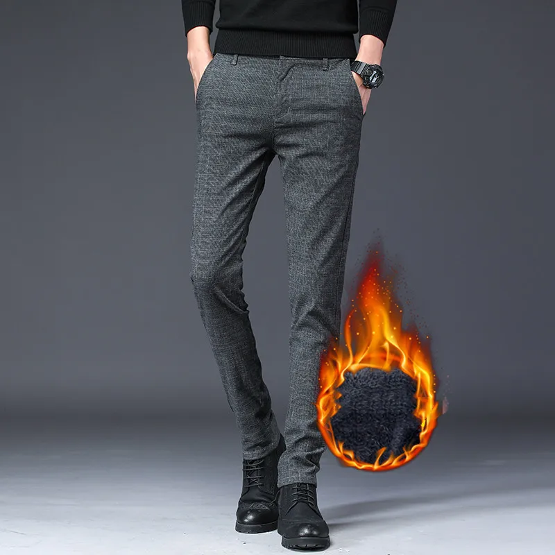 Men Warm Suit Pants 2020 Autunm Men Fleece Dress Pants Straight Business Office Trousers Male Classic Lattice Formal Pants 38
Men Warm Suit Pants 2020 Autunm Men Fleece Dress Pants Straight Business Office Trousers Male Classic Lattice Formal Pants 38