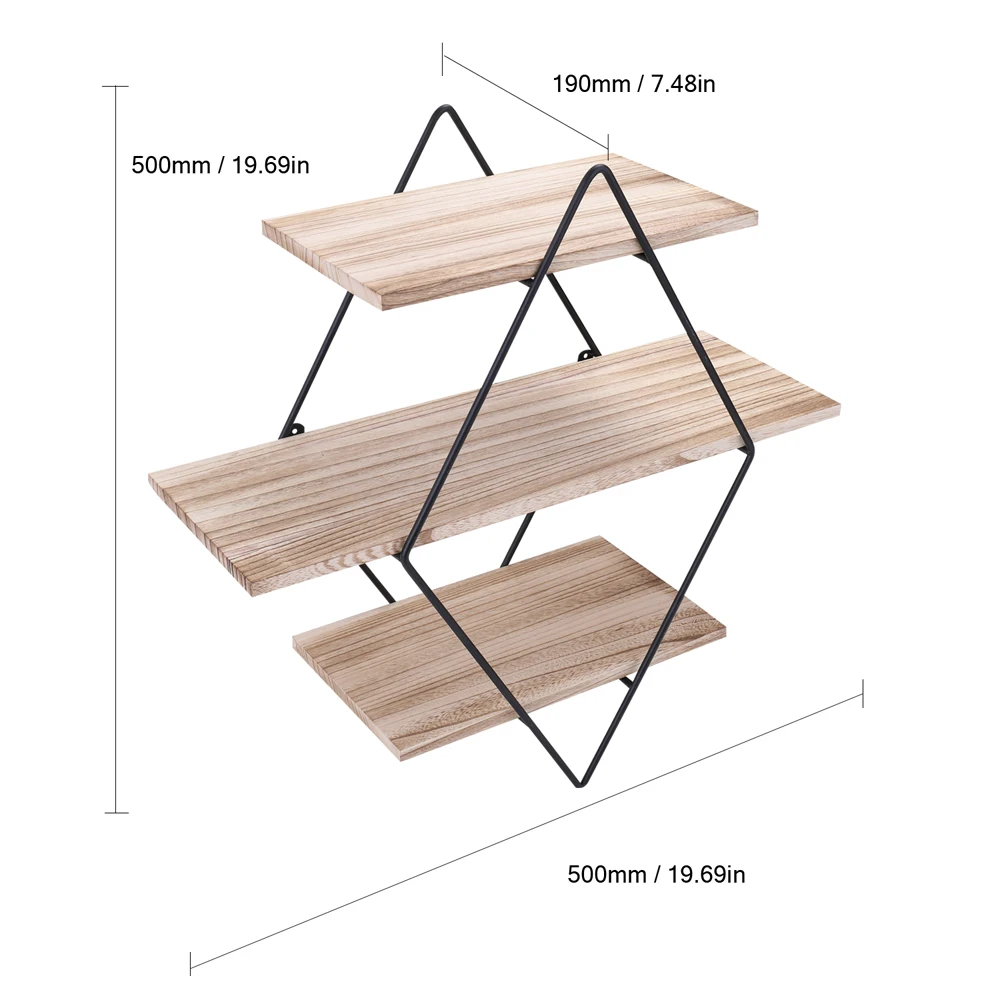 Vintage Iron Metal Wood Wall Storage Shelf Rack Hanging Industrial Style Modern Rack Rhombus Wood Iron Craft Wall Book
Vintage Iron Metal Wood Wall Storage Shelf Rack Hanging Industrial Style Modern Rack Rhombus Wood Iron Craft Wall Book