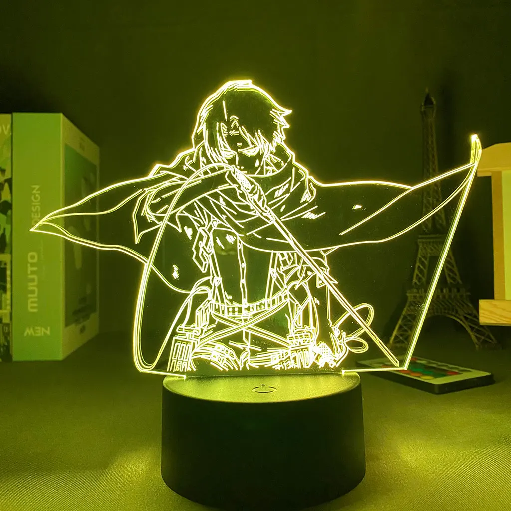 3D Lamp Anime Attack on Titan Levi Ackerman light Attack on Titan LED Night Light Table Lamp For Bedroom
3D Lamp Anime Attack on Titan Levi Ackerman light Attack on Titan LED Night Light Table Lamp For Bedroom