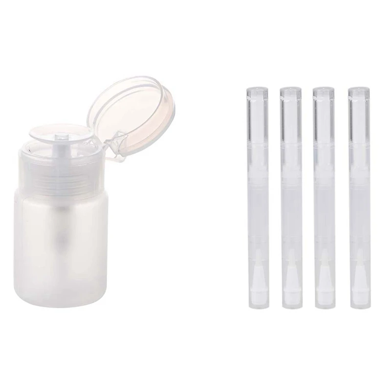 1 Pcs 70Ml Nail Art Makeup Polish Pump Dispenser Bottle Remover & 4 Pcs Empty Nail Oil Pen Cosmetics Holder
1 Pcs 70Ml Nail Art Makeup Polish Pump Dispenser Bottle Remover & 4 Pcs Empty Nail Oil Pen Cosmetics Holder