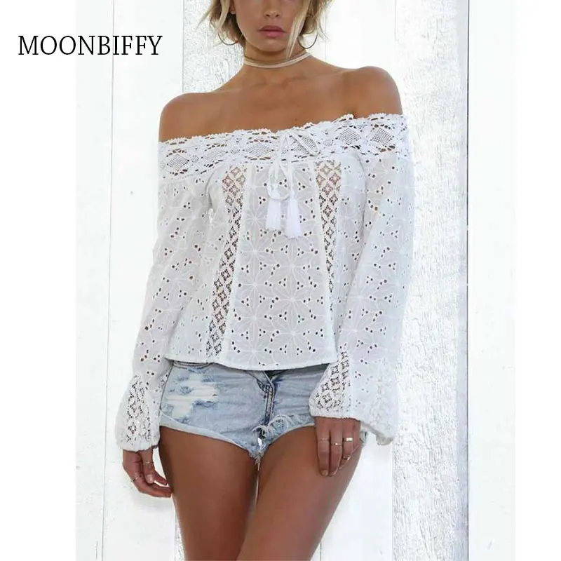 Женская кружевная блузка без бретелек, белая ажурная блузка с расклешенным рукавом и открытыми плечами, пляжный топ, лето 2021
Женская кружевная блузка без бретелек, белая ажурная блузка с расклешенным рукавом и открытыми плечами, пляжный топ, лето 2021