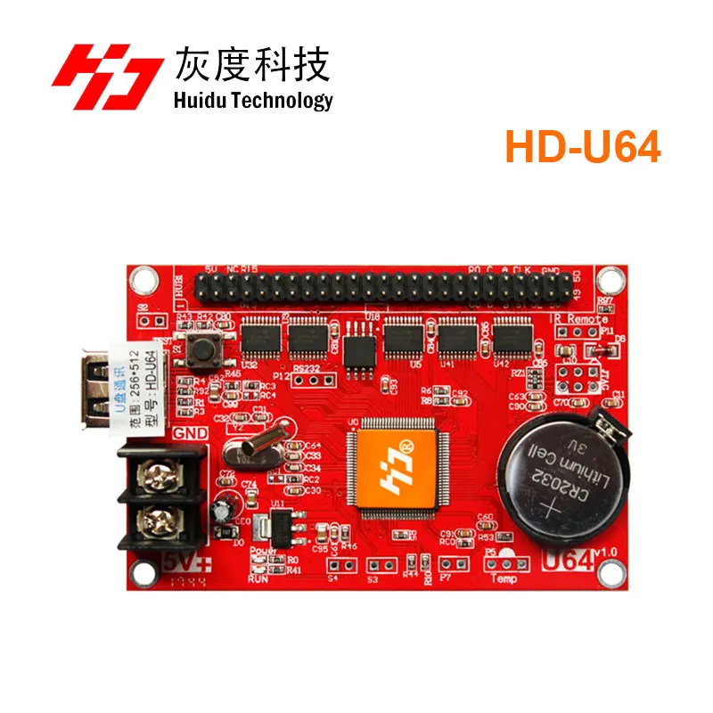 Huidu HD U64 светодиодный контроллер дисплея Одноцветный и двухцветный P6 P10