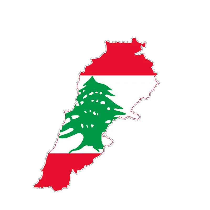 

Interesting Lebanon Flag Map Car Sticker Accessories Car Styling Decal Vinyl Car Window Cover Scratches Waterproof PVC 13cm*5cm