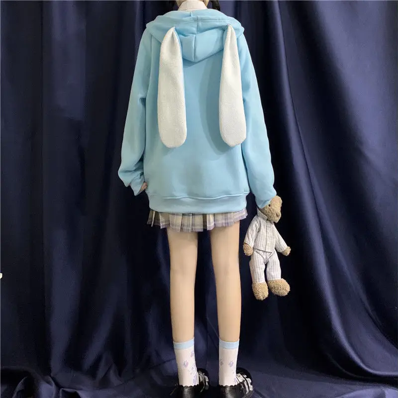 2021 new women's Hoodie 2021 spring fashion rabbit ear Sweatshirt long sleeve loose embroidery zipper Hoodie
2021 new women's Hoodie 2021 spring fashion rabbit ear Sweatshirt long sleeve loose embroidery zipper Hoodie