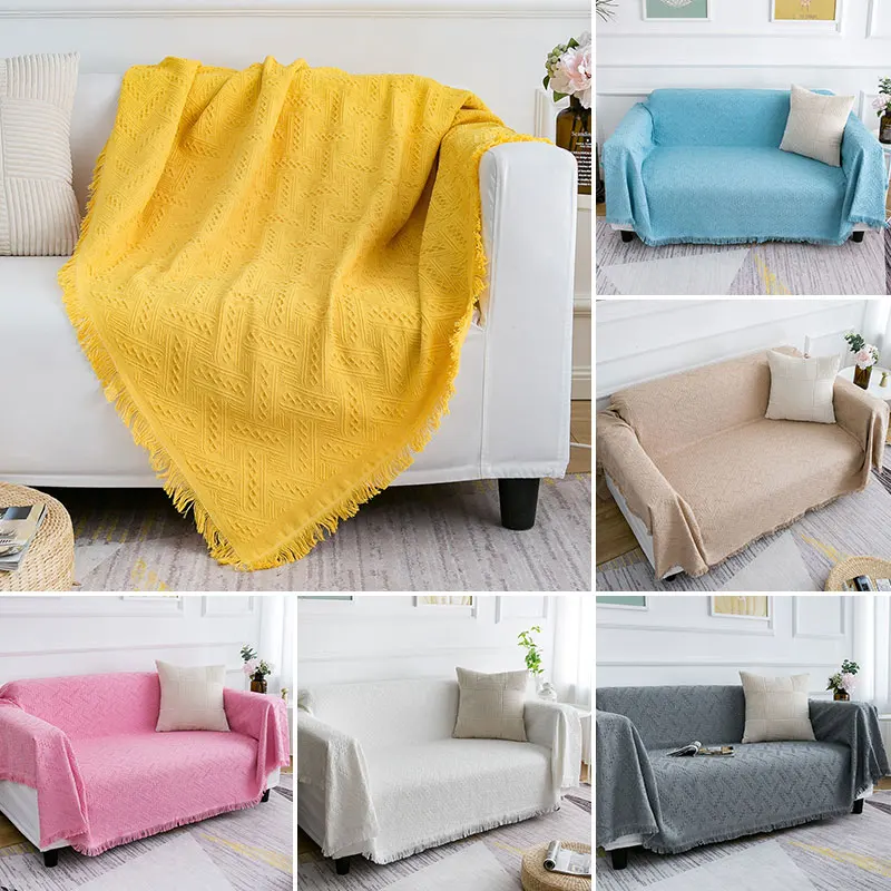 Simple Sofa Covers Sofa Towel Throw Blanket Solid Color Knitting Blanket Towel Slipcovers Protect Cover Home Decor
Simple Sofa Covers Sofa Towel Throw Blanket Solid Color Knitting Blanket Towel Slipcovers Protect Cover Home Decor