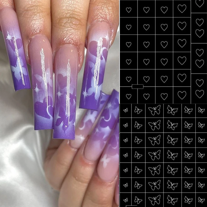 1pcs butterfly Heart Nail Art Airbrush Stencils Sticker Decals decoraciones For Trendy Salon Manicure nail Supply equipment
1pcs butterfly Heart Nail Art Airbrush Stencils Sticker Decals decoraciones For Trendy Salon Manicure nail Supply equipment