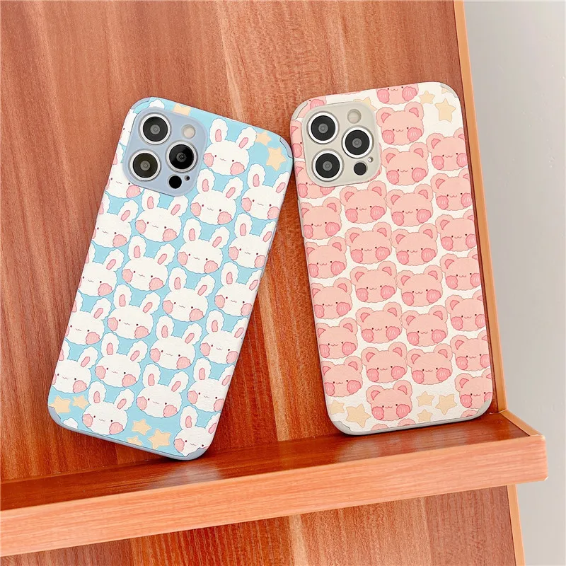 Cute Cartoon Bear Rabbit Pink Blue Phone Case For IPhone 6 7 8 PLus X XR XS 11 12 13 Pro Max Leather Soft TPU Bumper Back Cover
Cute Cartoon Bear Rabbit Pink Blue Phone Case For IPhone 6 7 8 PLus X XR XS 11 12 13 Pro Max Leather Soft TPU Bumper Back Cover
