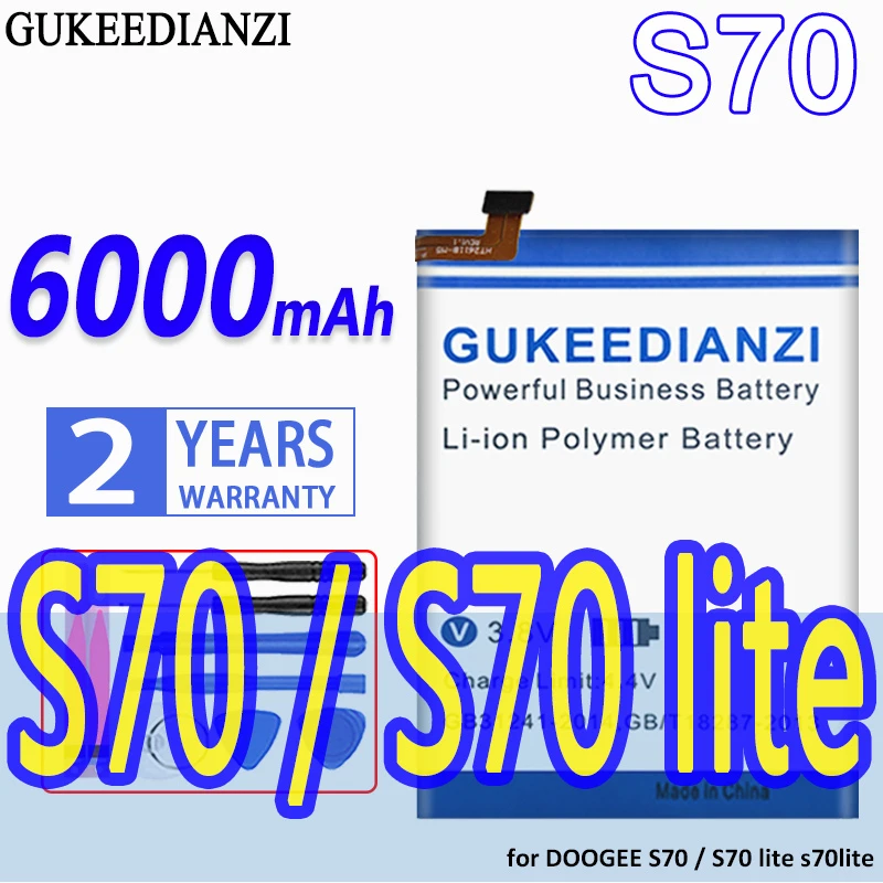 6000mAh Для Doogee S70 Батарея запасная батарея Высокое качество резервного копирования