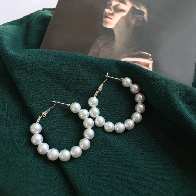 Luxury Imitation Pearl Hoops Earrings Fashion Big Round Loop Earring For Women Creole Jewelry Pendientes Aros Femme
Luxury Imitation Pearl Hoops Earrings Fashion Big Round Loop Earring For Women Creole Jewelry Pendientes Aros Femme