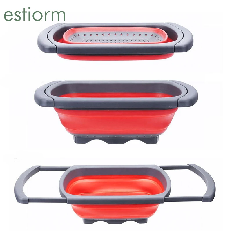 Retractable Kitchen Drain Basket plastic folding fruit & vegetable washing basket over the sink Colander Strainer wash basket
Retractable Kitchen Drain Basket plastic folding fruit & vegetable washing basket over the sink Colander Strainer wash basket