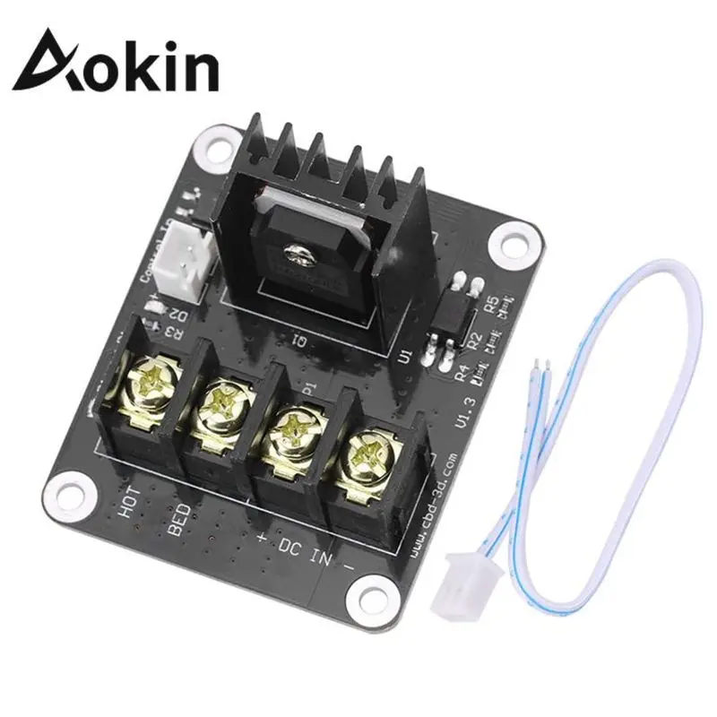 Aokin 3D Printer 25A 12V or 24V Heated Hot Bed Power Expansion Board MOS Tube High Current Load Module with Cable
Aokin 3D Printer 25A 12V or 24V Heated Hot Bed Power Expansion Board MOS Tube High Current Load Module with Cable