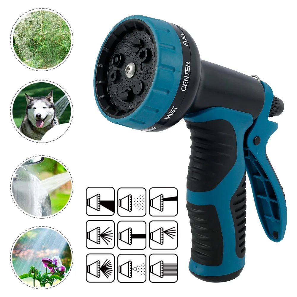 9 Function Garden Water Spray Gun Hose Pipe Plant Watering Nozzle Multi Pattern Sprayer Comfort Handle
9 Function Garden Water Spray Gun Hose Pipe Plant Watering Nozzle Multi Pattern Sprayer Comfort Handle
