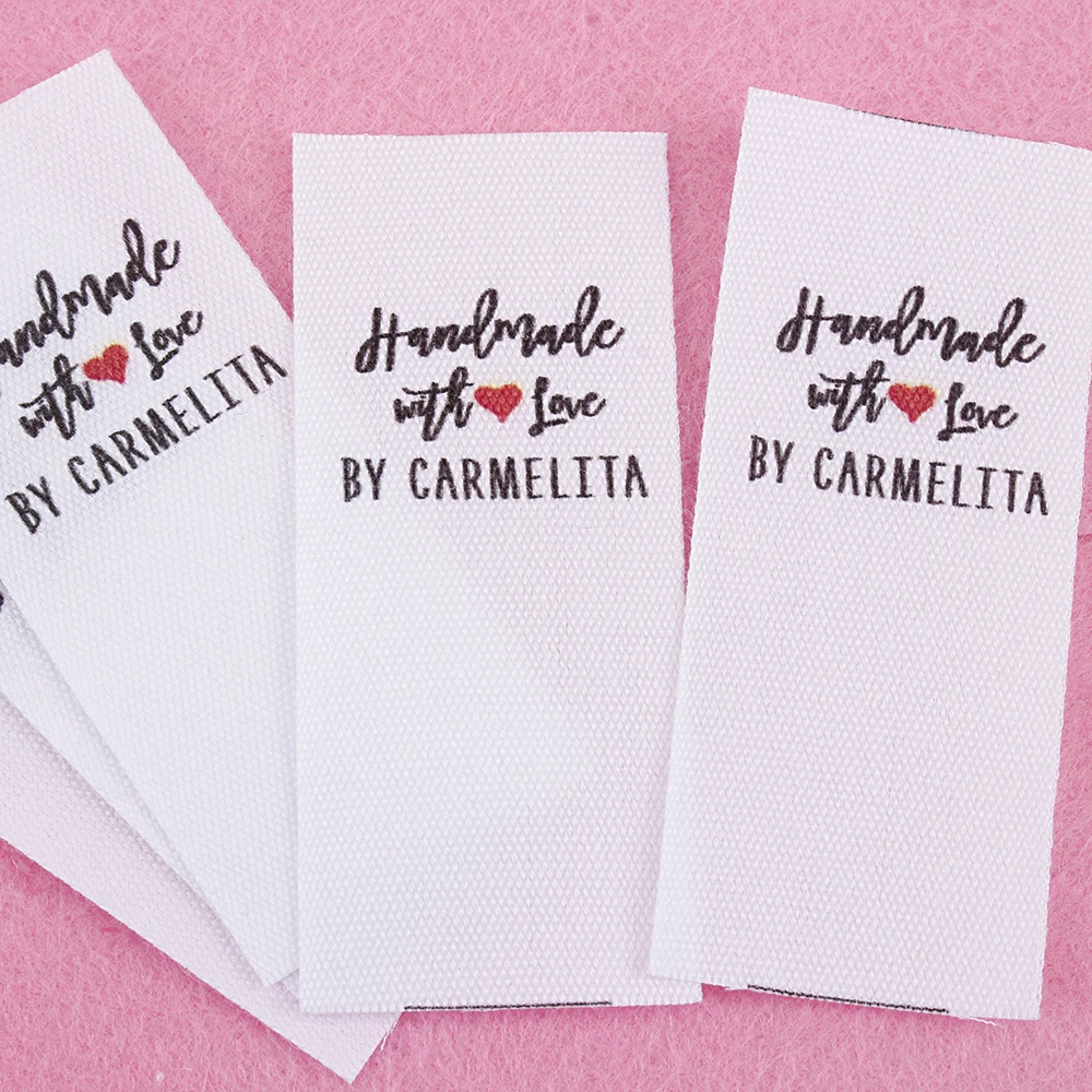Sewing Labels, Personalized Brand, With Love, , Cotton Tags, Business Name, Printing, White Fabric, 25mm x 60mm (MD5079)
Sewing Labels, Personalized Brand, With Love, , Cotton Tags, Business Name, Printing, White Fabric, 25mm x 60mm (MD5079)