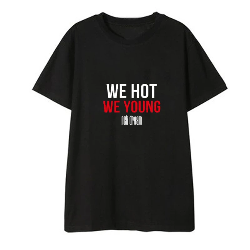 Kpop NCT Dream We Young Album Shirts Уличная Повседневная Свободная футболка Топы с короткими