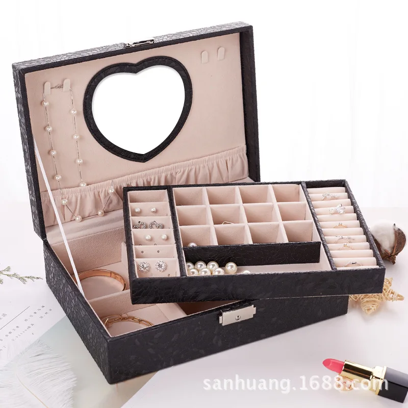 2020 PU Leather Jewelry Box Storage Box Ring Display Lady Case Portable Jewelry Organizer for Necklaces Joyeros Organizador Bag 
2020 PU Leather Jewelry Box Storage Box Ring Display Lady Case Portable Jewelry Organizer for Necklaces Joyeros Organizador Bag