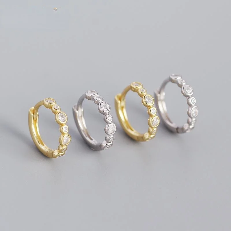 Irregular Round Crystals Hoop Earrings for Women Sterling Silver Earrings Jewelry Pendientes Plata Silver Earrings Fashion
Irregular Round Crystals Hoop Earrings for Women Sterling Silver Earrings Jewelry Pendientes Plata Silver Earrings Fashion