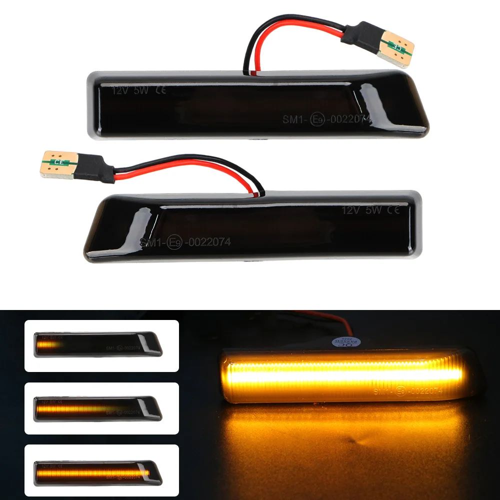 Динамическая фонарь поворота без ошибок, 1 пара, для BMW 3 серии E36 X5 E53 M3, индикатор потоковой воды для автомобиля 
Динамическая фонарь поворота без ошибок, 1 пара, для BMW 3 серии E36 X5 E53 M3, индикатор потоковой воды для автомобиля