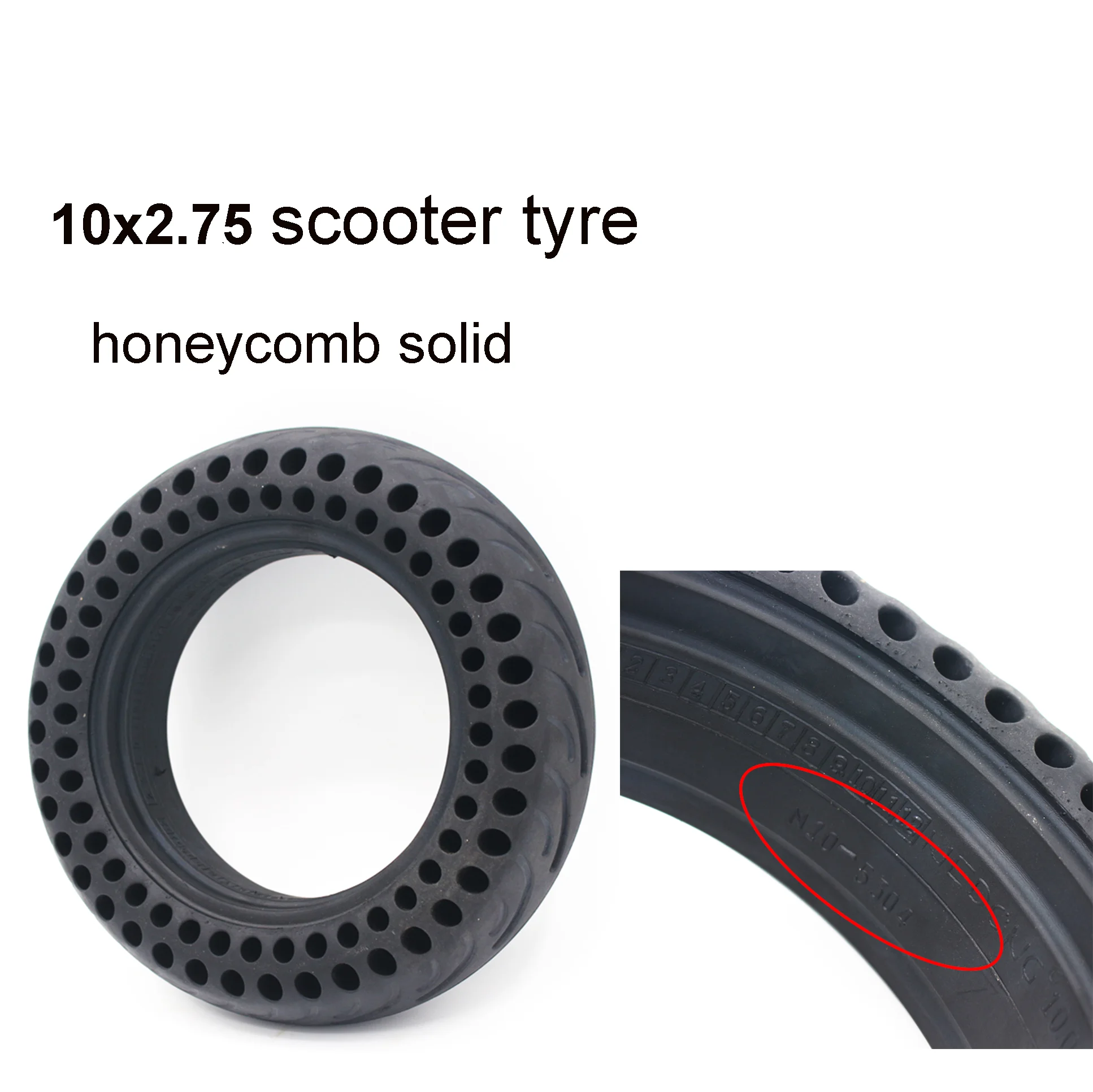 

10x2.75 inch electric scooter tires inner and outer tires honeycomb solid 10 inch tubeless tires thick tires