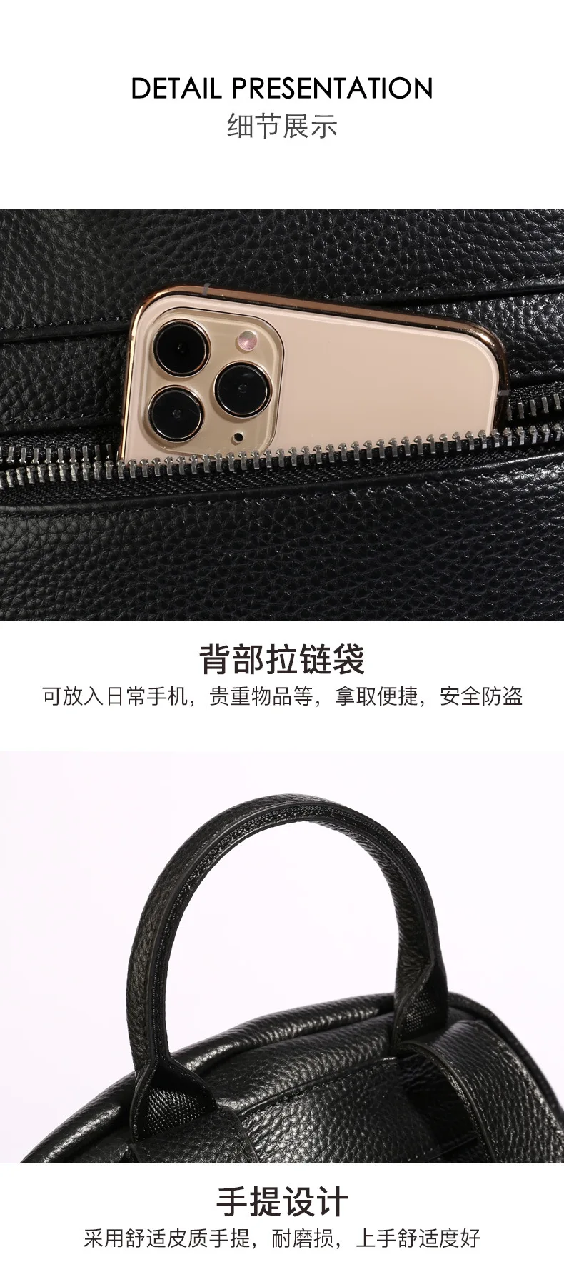 Women's Bag 2020 New Fashion Leather Backpack Women's Large Capacity First Layer Cowhide Leather Single-Shoulder Bag
Women's Bag 2020 New Fashion Leather Backpack Women's Large Capacity First Layer Cowhide Leather Single-Shoulder Bag