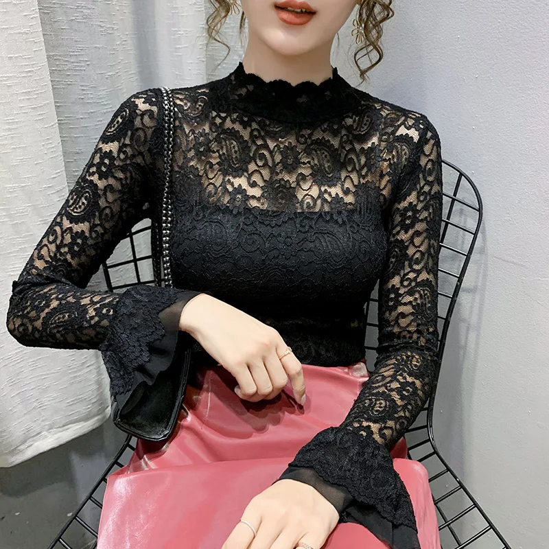 Кружевная женская блузка, Однотонная рубашка с круглым вырезом для девушек, модная новая свободная Повседневная Женская Топ с длинным рука...
Кружевная женская блузка, Однотонная рубашка с круглым вырезом для девушек, модная новая свободная Повседневная Женская Топ с длинным рука...