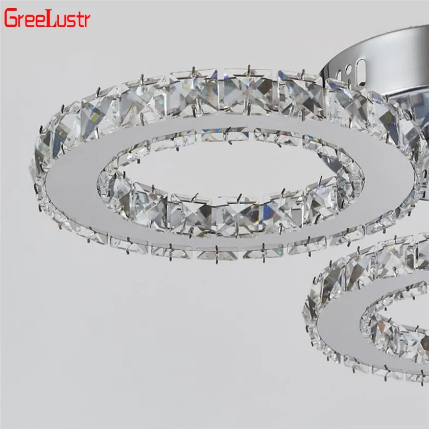 Modern K9 Crystal LED Ceiling Lights Stainless Steel 3/5 Rings Lusters Plafond For Kitchen Dinning Room Luminaire Light Fixtures 
Modern K9 Crystal LED Ceiling Lights Stainless Steel 3/5 Rings Lusters Plafond For Kitchen Dinning Room Luminaire Light Fixtures