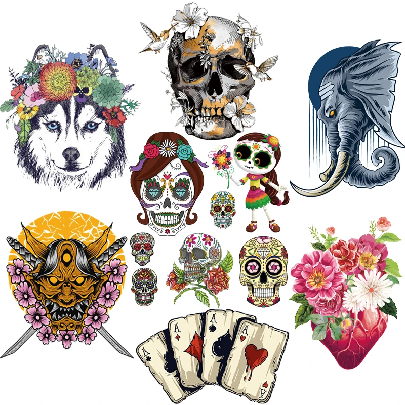 Punk Skull Applique Heat Trabsfer For Clothes Butterfly Skull DIY Iron-On Transfers For Clothing Heart Thermo-Sticker On Clothes
Punk Skull Applique Heat Trabsfer For Clothes Butterfly Skull DIY Iron-On Transfers For Clothing Heart Thermo-Sticker On Clothes