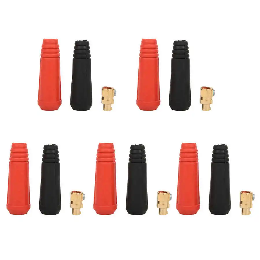 5Pcs Quick Plug 10-25 European Style Welding Machine Connector Long + Long Type Red + Black
5Pcs Quick Plug 10-25 European Style Welding Machine Connector Long + Long Type Red + Black