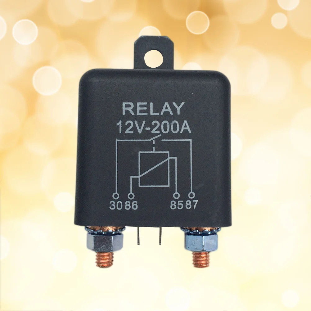 200A 4pin Starting Relay On/Off Car Auto Power Switch Plastic Isolator Relay Automotive Relays Contactor for Car Mower (Black)
200A 4pin Starting Relay On/Off Car Auto Power Switch Plastic Isolator Relay Automotive Relays Contactor for Car Mower (Black)