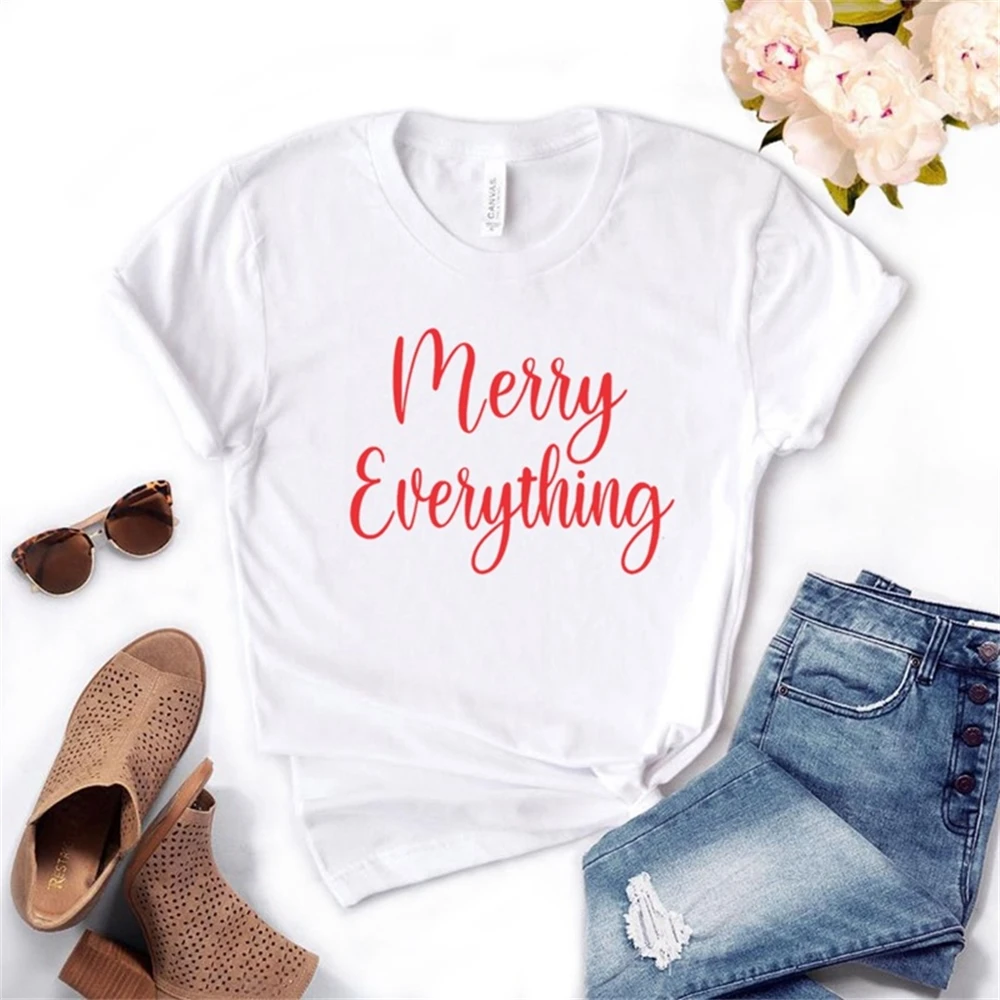 Women T Shirt Merry Everything Red Letters Print Tshirt Women Short Sleeve O Neck T-shirt Ladies Causal Tee Shirt XCV4
Women T Shirt Merry Everything Red Letters Print Tshirt Women Short Sleeve O Neck T-shirt Ladies Causal Tee Shirt XCV4