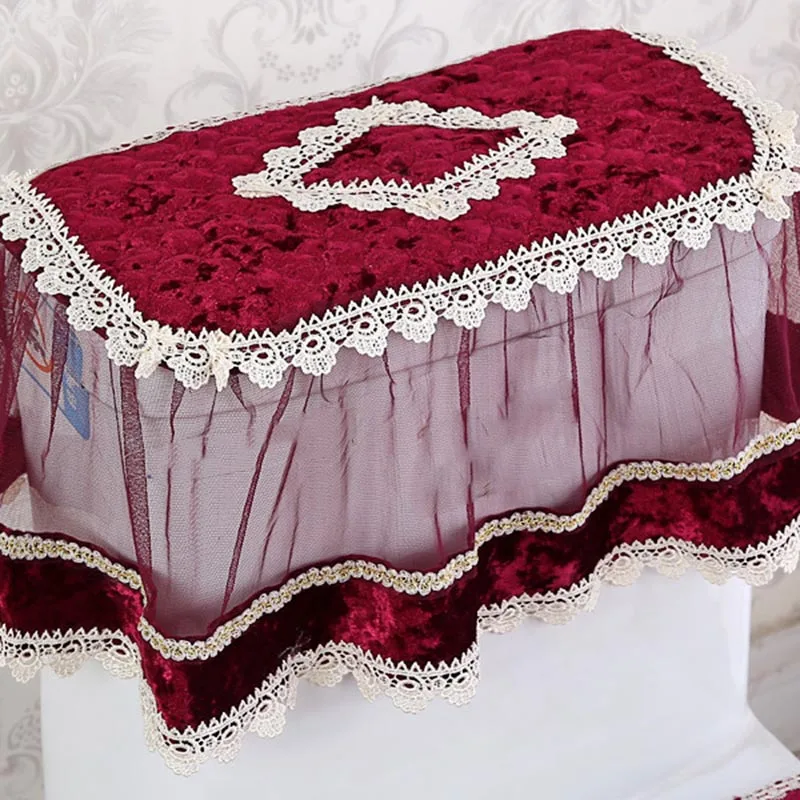 3pcs Set Toilet Seat Cover Lace U-shaped Overcoat Durable WC Decoration Dustproof Mats HK3 
3pcs Set Toilet Seat Cover Lace U-shaped Overcoat Durable WC Decoration Dustproof Mats HK3