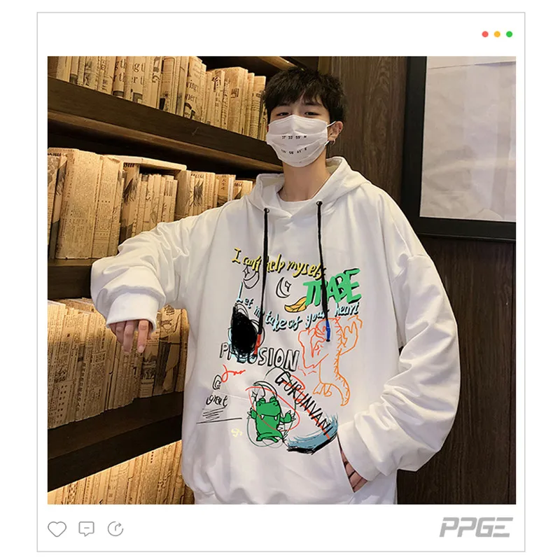 Loose spring and autumn men's hip-hop Harajuku graffiti print fashion casual hoodie
Loose spring and autumn men's hip-hop Harajuku graffiti print fashion casual hoodie