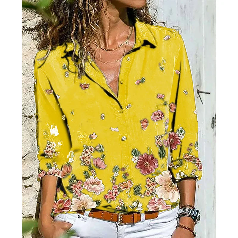Shirt Blouse Female 2021 New Style Turn-down Collar Tops Single Breasted Fashion Print Boho Office Clothes Women Shirt
Shirt Blouse Female 2021 New Style Turn-down Collar Tops Single Breasted Fashion Print Boho Office Clothes Women Shirt