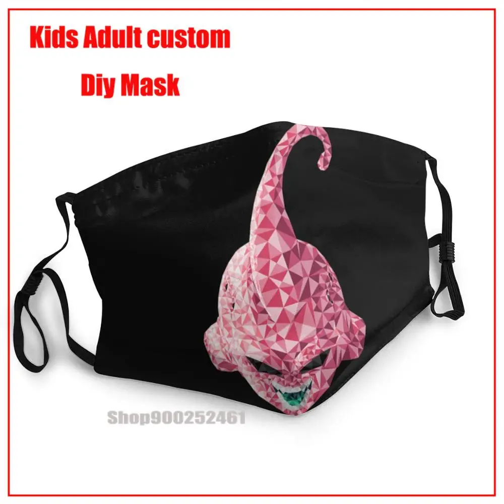 

Buu The Kid Majin Buu 3D DIY kids fashion mask washable reusable face mask mouth mask with design funny reusable face mask kids