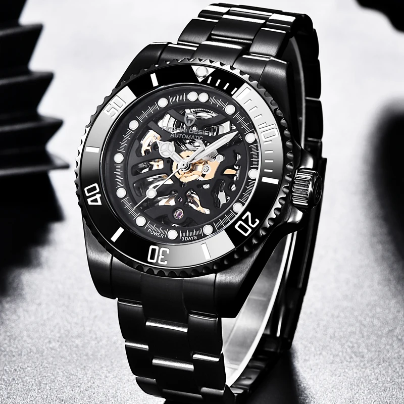 Big Sea Men Mechanical Watch Stainless Steel Bracelet Luminous Automatic Men Watch Waterproof Black Watch relogio masculino A624
Big Sea Men Mechanical Watch Stainless Steel Bracelet Luminous Automatic Men Watch Waterproof Black Watch relogio masculino A624