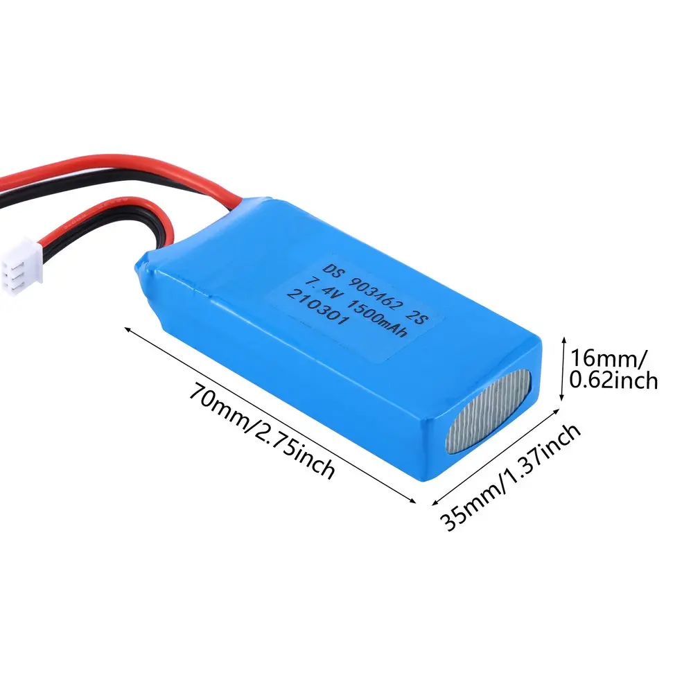 2pcs 1500mAh 7.4V 25C NX803562 Lipo Battery Rechargeable Battery For Rc Racing Drone Helicopter Car Models 
2pcs 1500mAh 7.4V 25C NX803562 Lipo Battery Rechargeable Battery For Rc Racing Drone Helicopter Car Models
