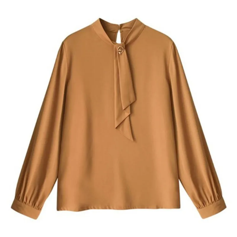2019 New Fashion Solid Casual Blouse Women Loose Lantern Sleeve Tops Female Tie Neck Long Sleeve Shirt 
2019 New Fashion Solid Casual Blouse Women Loose Lantern Sleeve Tops Female Tie Neck Long Sleeve Shirt