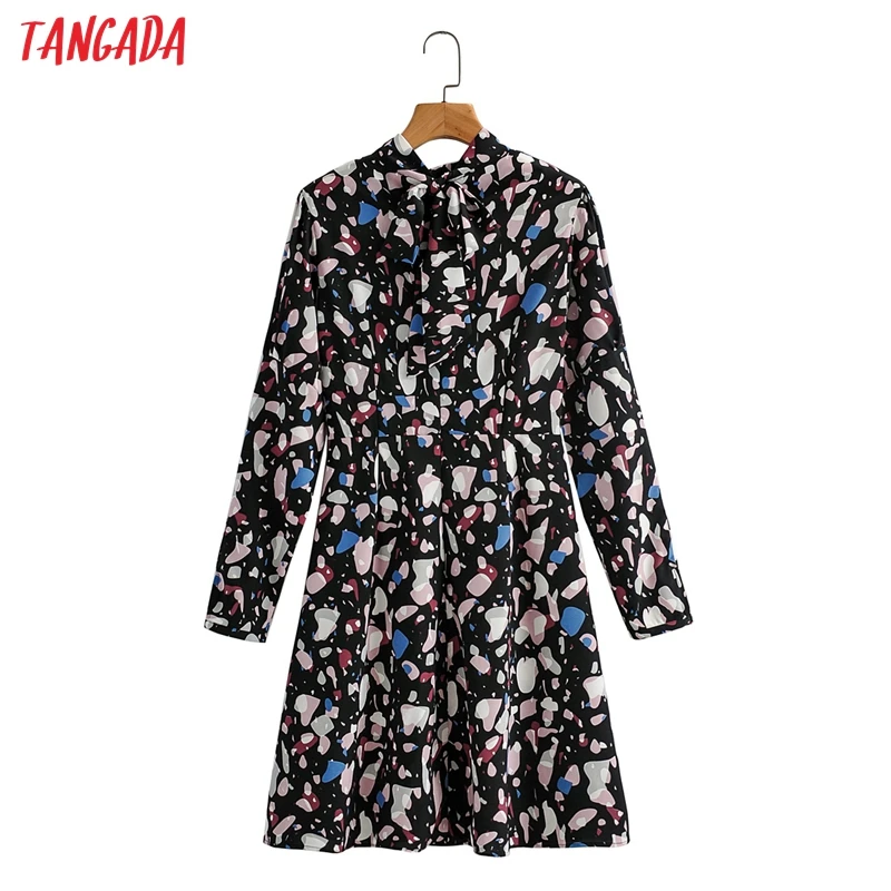 Tangada Female Dress Floral Print Romantic Shirt Dress Bow Stand Collar Long Sleeve Females Mini Dresses Vestidos 1F368
Tangada Female Dress Floral Print Romantic Shirt Dress Bow Stand Collar Long Sleeve Females Mini Dresses Vestidos 1F368