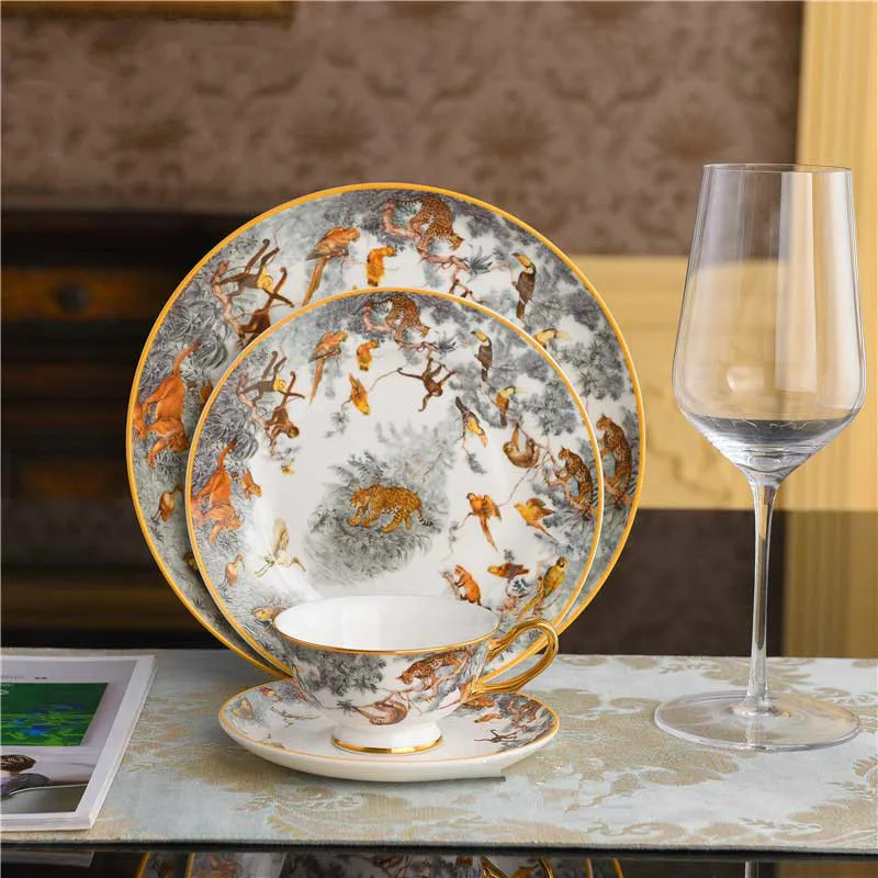 Luxury Porcelain Equatorial Jungle Plate Ceramic Animal Dishes Collectible Tableware Tiger Cup Cake Stand Tray Europe Home Decor
Luxury Porcelain Equatorial Jungle Plate Ceramic Animal Dishes Collectible Tableware Tiger Cup Cake Stand Tray Europe Home Decor