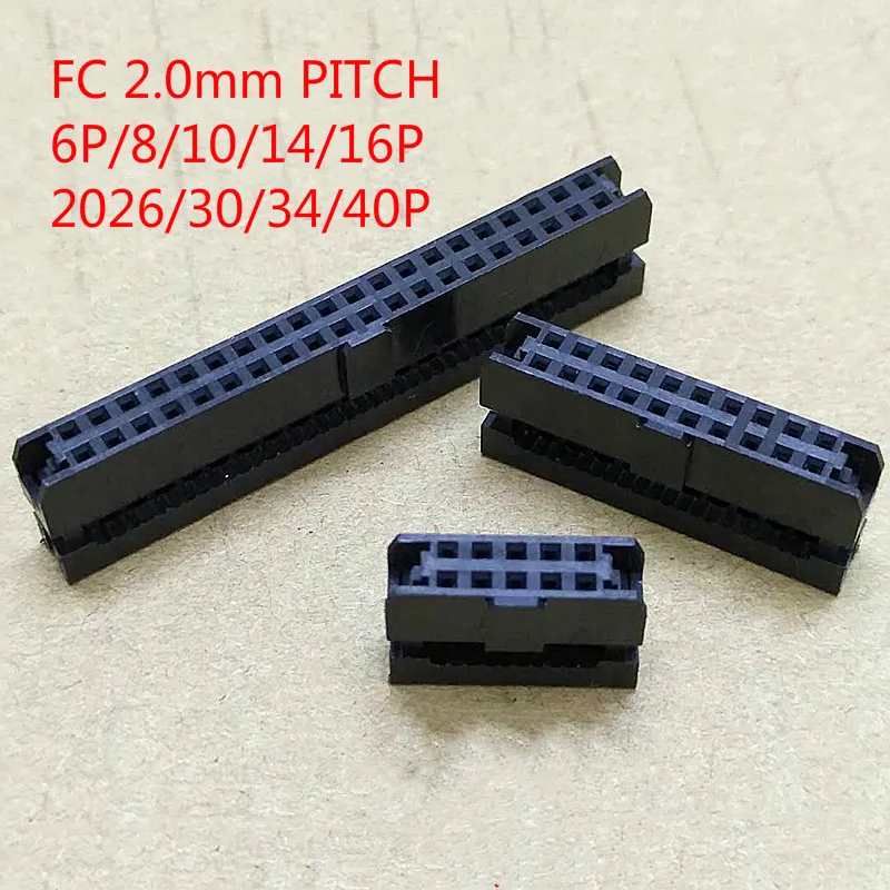 10set 2.0mm FC-6P/8/10/14/16/20/26/30/34/40P Horn Plug Socket IDC Crimping Connector
10set 2.0mm FC-6P/8/10/14/16/20/26/30/34/40P Horn Plug Socket IDC Crimping Connector
