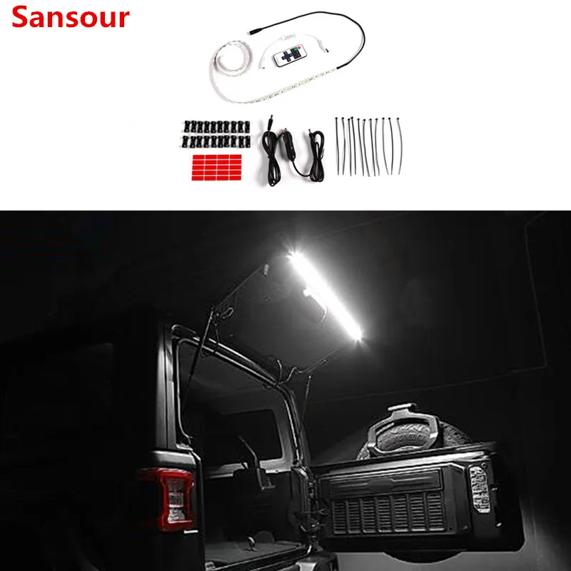 

Sansour Car Tailgate Glass Lift Door Light Led Lamp for Jeep Wrangler TJ JK JL 1997-2019 Rear Tail Trunk Light Car Accessories