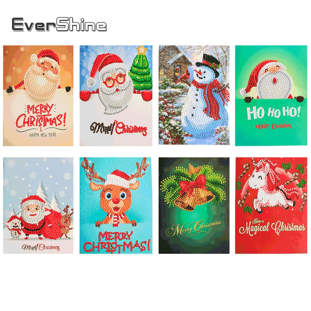 EverShine Diamond Painting Christmas Cards Cartoon Mini Santa Claus Greeting Postcards DIY Kids Hobby Festival Greet Cards Gift
EverShine Diamond Painting Christmas Cards Cartoon Mini Santa Claus Greeting Postcards DIY Kids Hobby Festival Greet Cards Gift