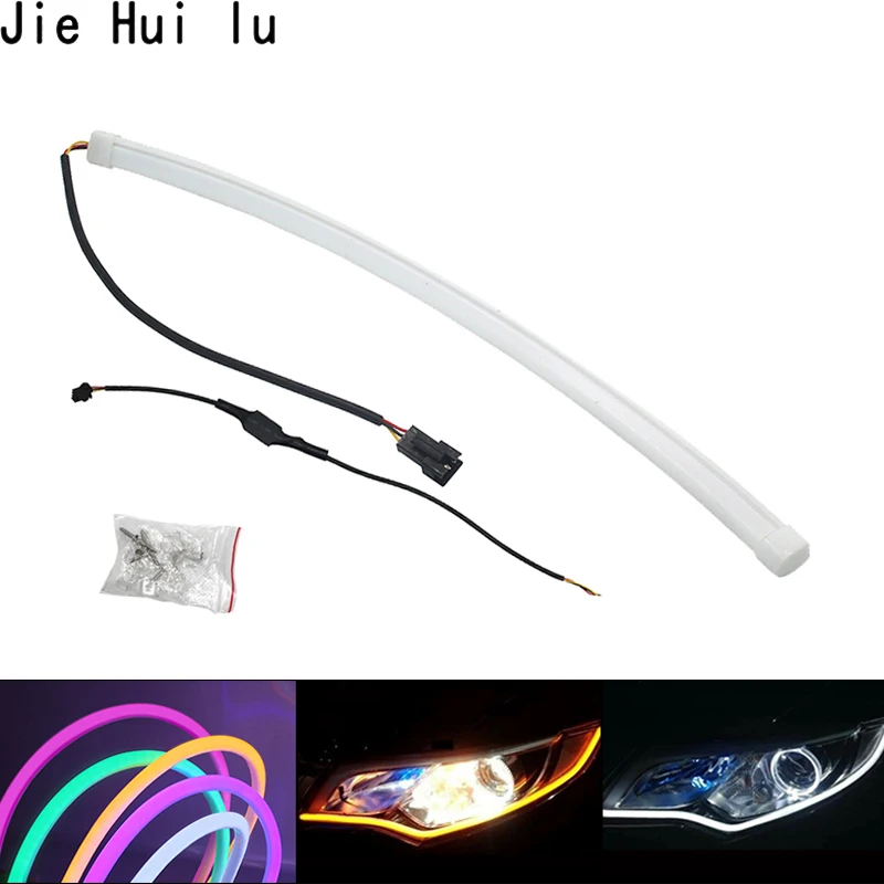 1Pcs 60cm 30cm 45cm DRL Flexible LED Tube Strip Daytime Running Lights Angel Eyes Turn Signal Light Headlight Strip Flow Flowing
1Pcs 60cm 30cm 45cm DRL Flexible LED Tube Strip Daytime Running Lights Angel Eyes Turn Signal Light Headlight Strip Flow Flowing