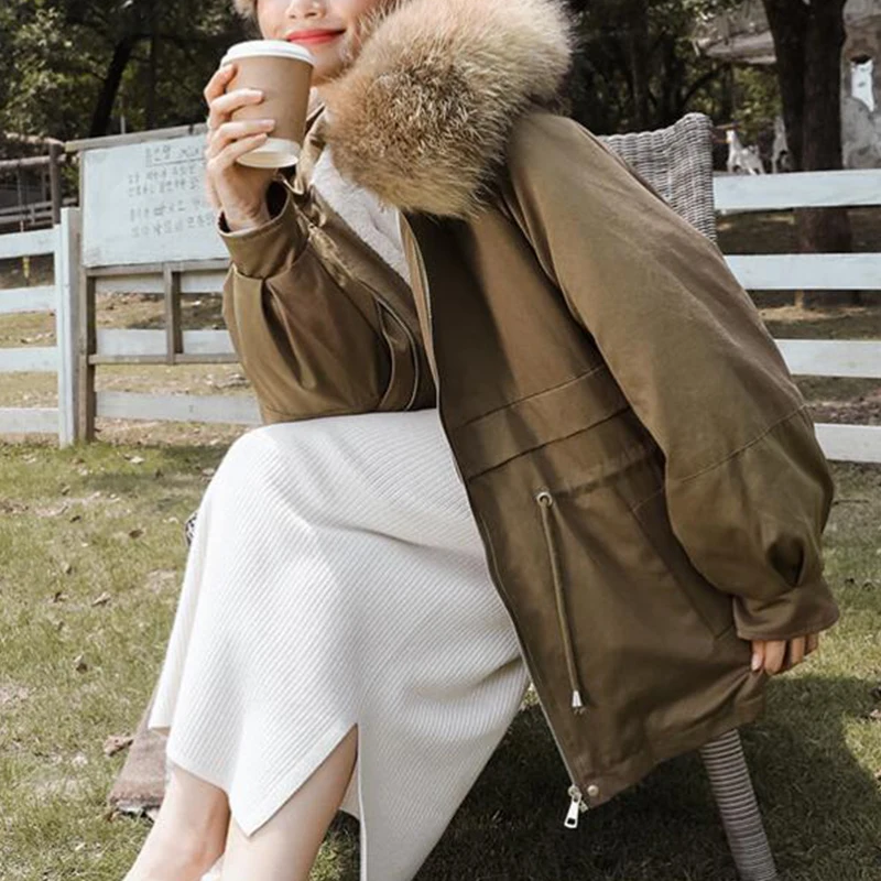 Harajuku 2021 New Winter Coat Women Big Fur Collar Hooded Down Cotton-Padded Solid Long Sleeve Warm Parkas Female Jackets
Harajuku 2021 New Winter Coat Women Big Fur Collar Hooded Down Cotton-Padded Solid Long Sleeve Warm Parkas Female Jackets