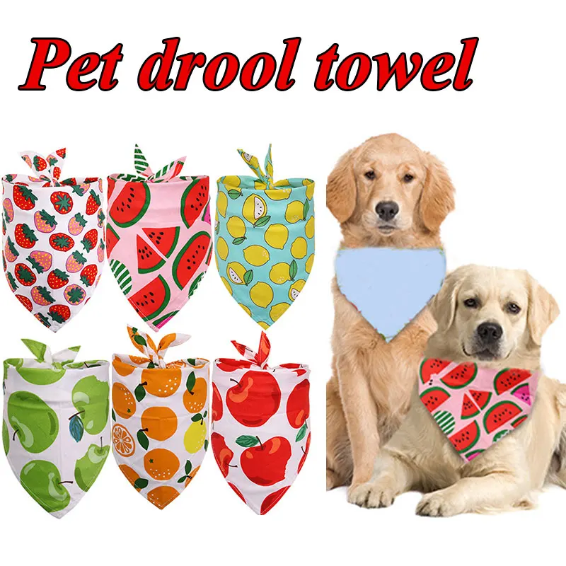 Fruit Print Dog Bandanas Large Pet Neck Scarf Pet Bandana For Dog Cotton Washable Bow ties Collar Cat Dog Bibs Dog Accessories
Fruit Print Dog Bandanas Large Pet Neck Scarf Pet Bandana For Dog Cotton Washable Bow ties Collar Cat Dog Bibs Dog Accessories