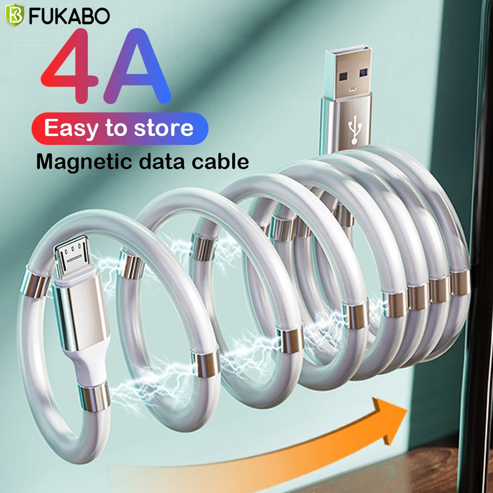 NEW Magnetic Rope Fast Charging Data Sync Cord 4A USB Cable For Micro Type C Charger For iPhone Xiaomi Huawei Samsung USB Data
NEW Magnetic Rope Fast Charging Data Sync Cord 4A USB Cable For Micro Type C Charger For iPhone Xiaomi Huawei Samsung USB Data
