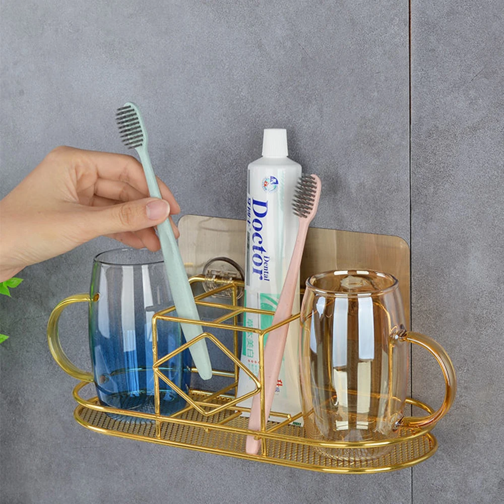 Toothbrush Holder Rack Stainless Steel Wall Hanging Bathroom Storage Rack Toothpaste Toothbrush Holder Seamless Cup Holder
Toothbrush Holder Rack Stainless Steel Wall Hanging Bathroom Storage Rack Toothpaste Toothbrush Holder Seamless Cup Holder